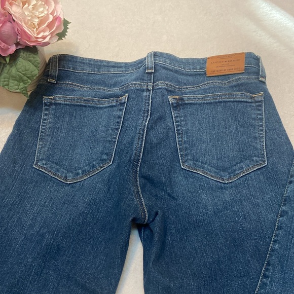 LUCKY BRAND AVA SKINNY Size 6 28 Blue Jeans Raw Hem - Picture 9 of 11